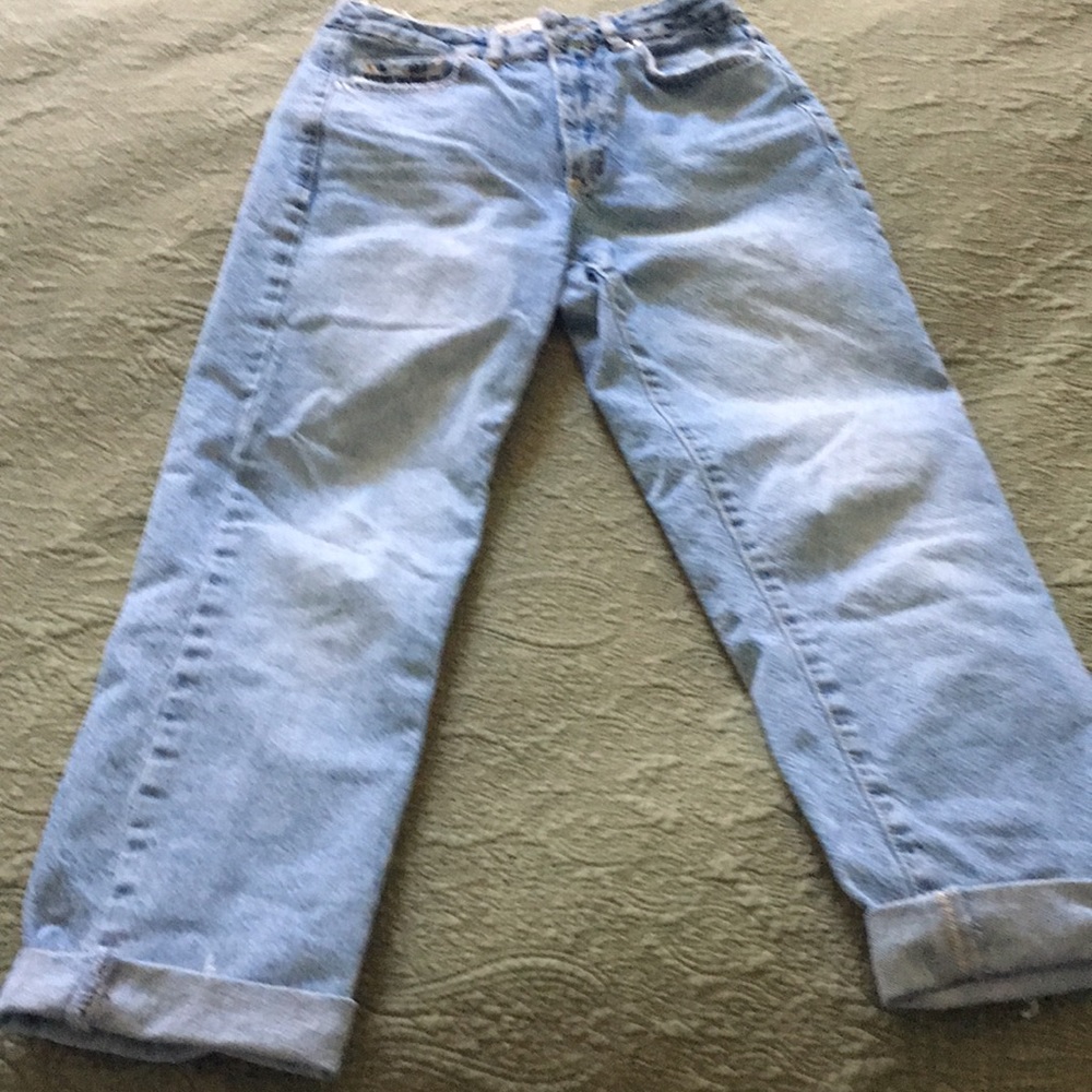 Garage denim. Cuffed on the bottom. Size 00.